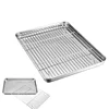 Amazon Top Seller 2019 Baking Tool Stainless Steel with Removable Rack Adjustable Shallow Bread Cookie Baking Sheet Pan Set