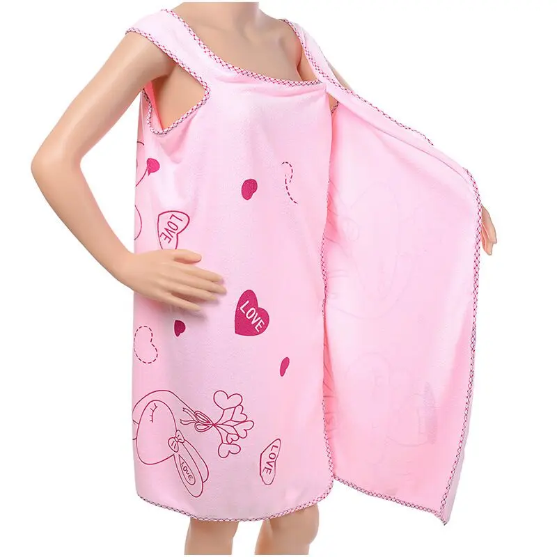 Bathroom floor towels pink design towel bar set Microfiber Bath Dress Towel