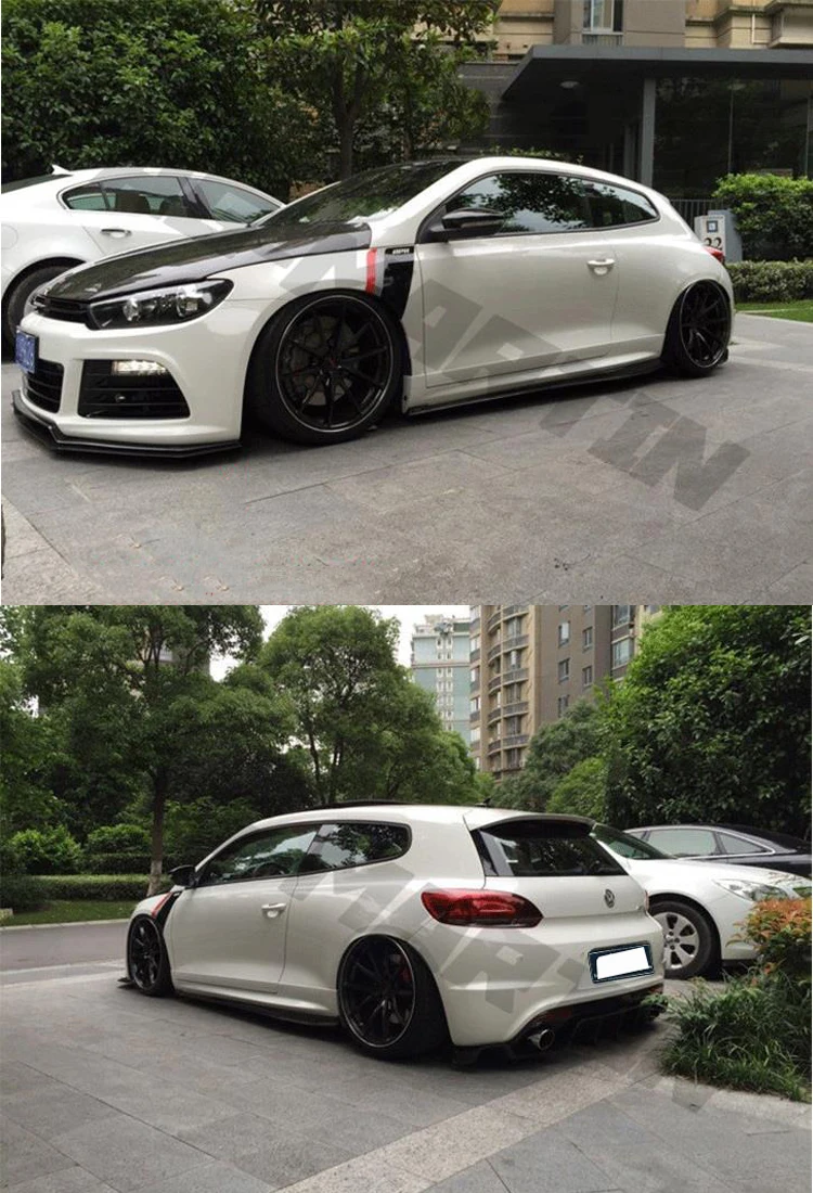 High Polish Real Carbon Fiber Car Body Side Skirts Side ...