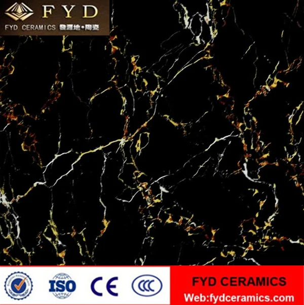 24 X24 Marble Design Black Gold Tile Inkjet Glazed Porcelain 24 X24 Marble Design Black Gold Tile Inkjet Glazed Porcelain