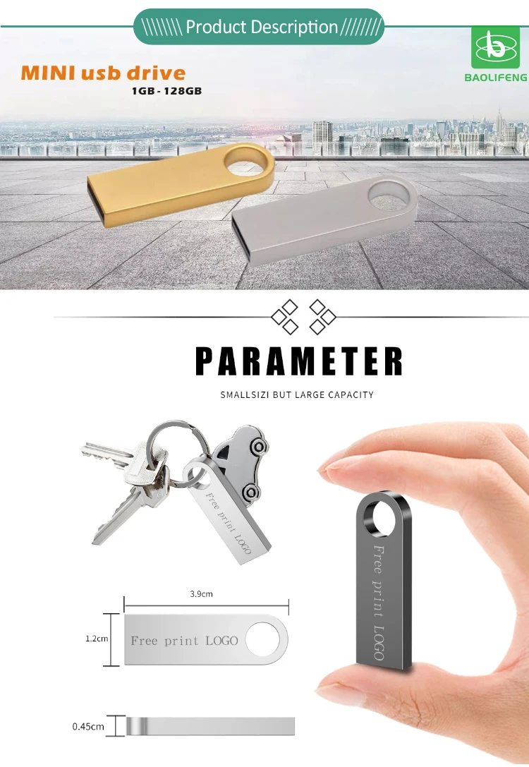 Custom usb flash drive 64GB 32GB 16GB 8GB 4GB pen drive USB2.0 3.0 pendrive waterproof metal disk memoria usb stick