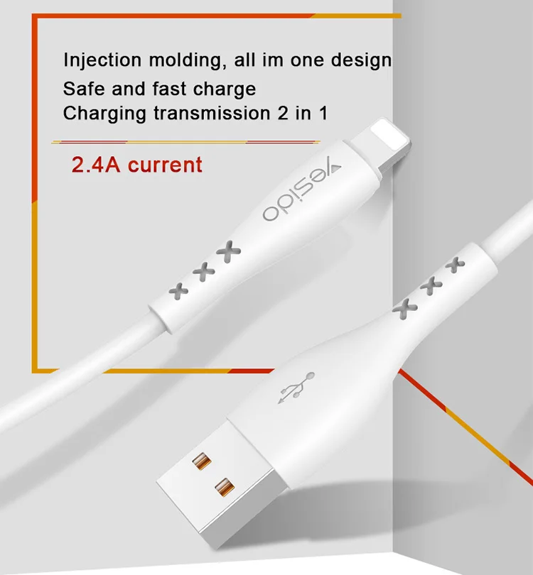 Drop Shopping 2.4A 4Ft 2.0 Usb Cable Line Universal Cell Phone Data Cable For Iphone
