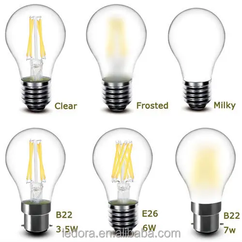 120v E26 Ul Certificate A19 4w 6w 8w Dimmable Led Filament Bulb Ul ...