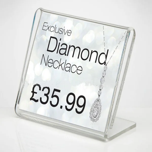 Clear Acrylic Price Tag Holder For Supermarket,Transparent Mini Acrylic
