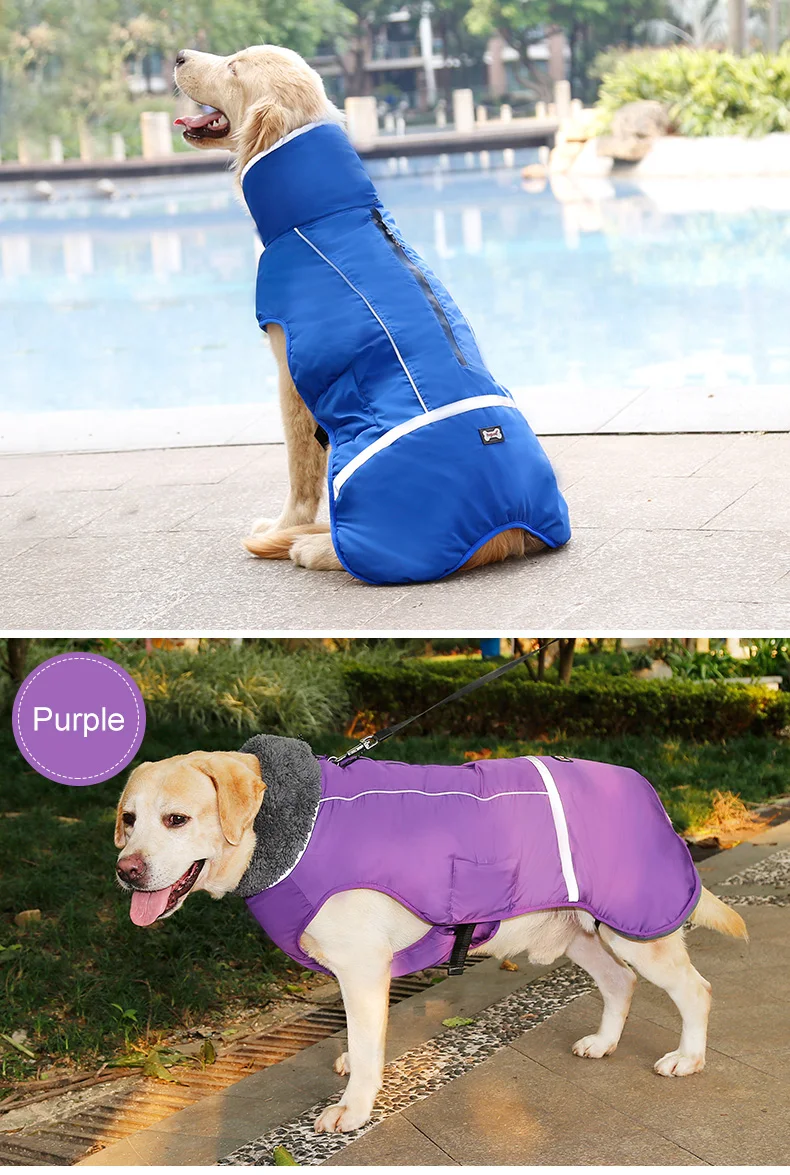 New Design Luxury Dog Apparel Clothes Water Resistant Pet Jacket Warm