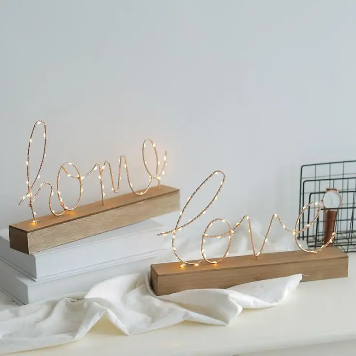 P265 Letter Model with Light Shop Table Lamp Decorations Crafts Furnishing Star Light Birthday Decoration Home Decor