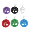 Fashion Jewelry Mixed Color Tree Wooden Earrings