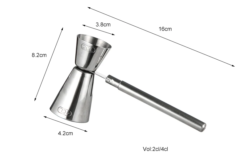 Barware Set Stainless Steel Jigger Measuring Cups With Handle Buy
