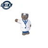 Wholesale logo printing doctor bear shape stress ball