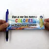 Advertising Ballpoint Pen Custom Design Pull Out Banner Pen Cheap Plastic Fyer Pen