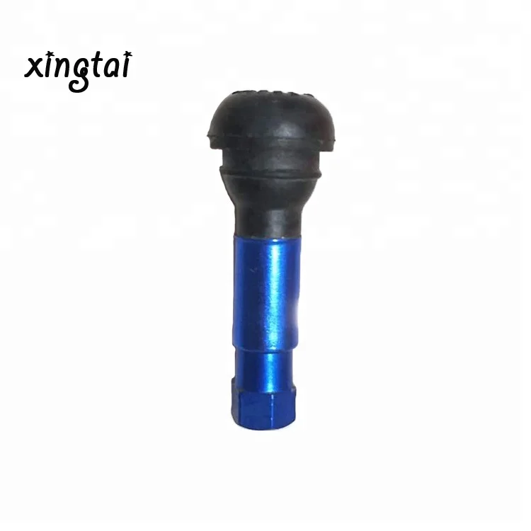 Sourcingmap 4pcs Blue Aluminum Alloy Tubeless Tire Valve Stems with Dust Cap