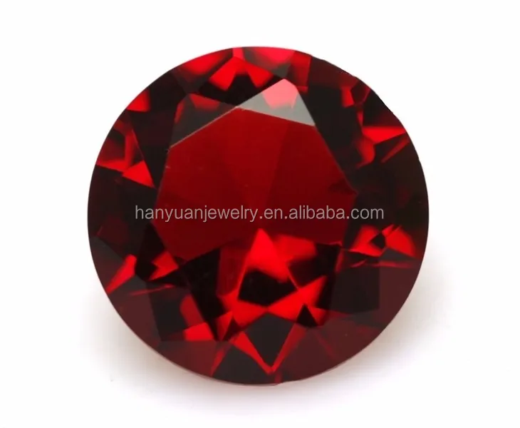diamond Cut Red Glass Gems