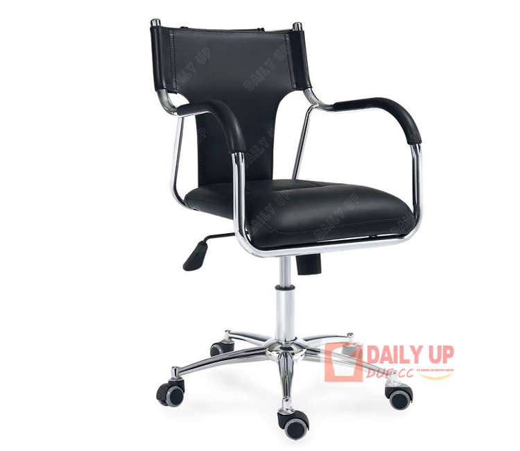 Wholesale Office Chair Chromed Base Steel Armrest Thick PU Caster Chair Price Teachers Bank worker Staff Chair