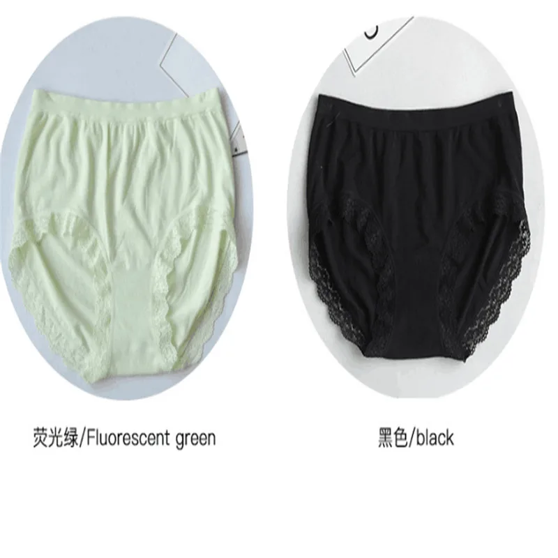 Young Lady Brief Soft Pure Cotton Underwear with Laces