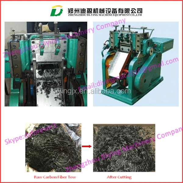 Waste Cloth Textile Plastic Glass Roving Kevlar Pulp Pmia Carbon Fibre Cutting Chopping Machine 