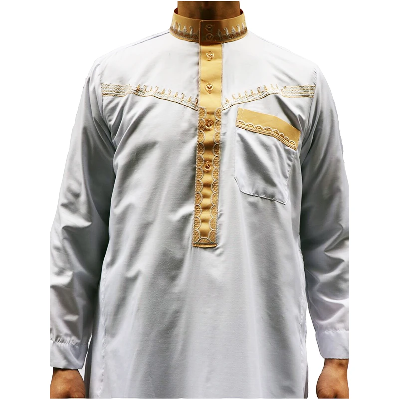 Wholesale Jubba Thobe New Style Islamic Clothing Muslim Men Thobe ...