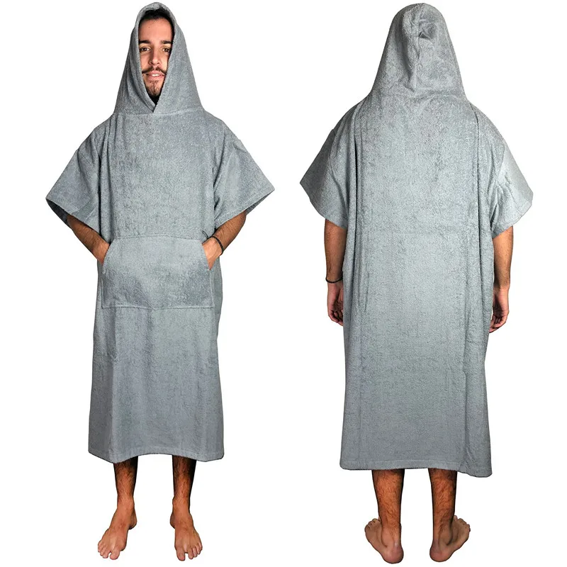 One Size Fit All Megawodar Microfiber Poncho Towel for Adult Surf Beach Wetsuit Changing Towel Bath Robe Hooded Poncho 
