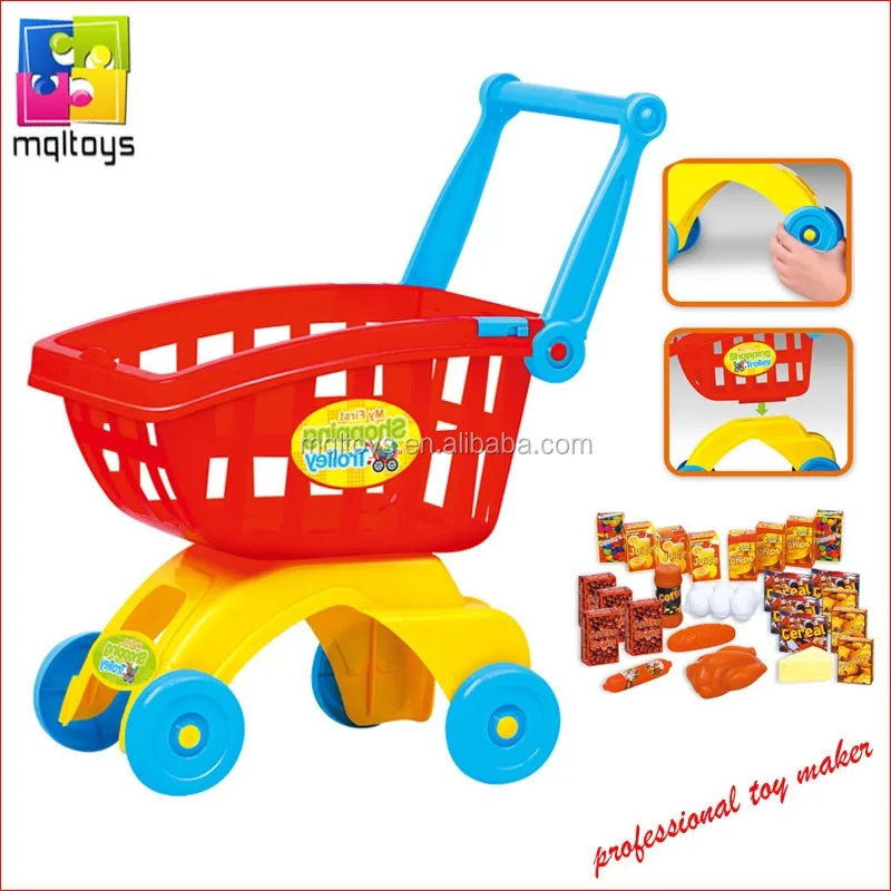 Red Color Plastic Free Wheel Hand Shopping Cart Toy Buy Hand Shopping Cart Toy,Red Shopping