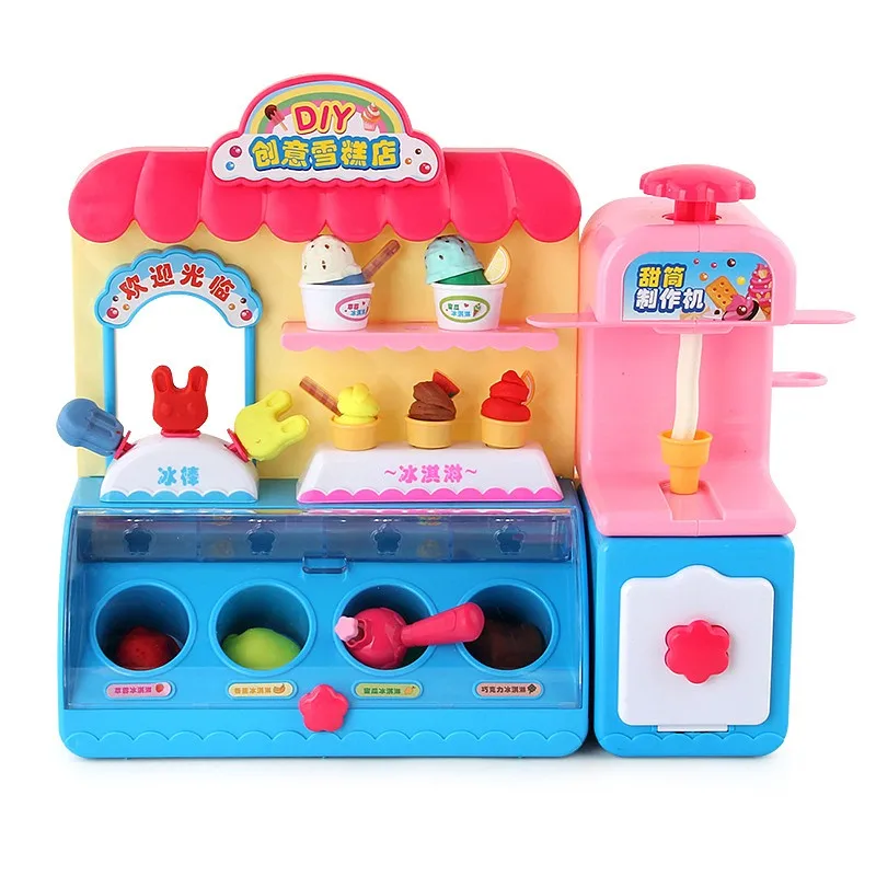 Kids Non-toxic Diy Ice Cream Machine Color Mud Toy Color Clay Play ...