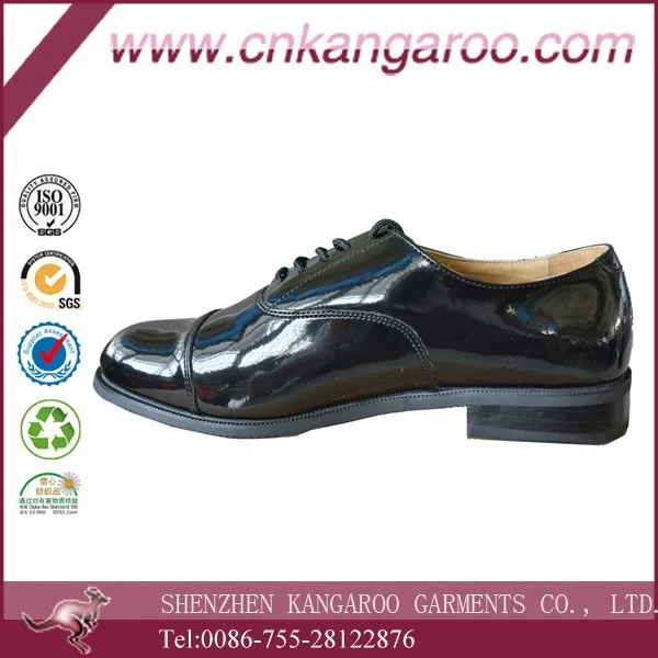 men's formal wear and army officers patent genuine leather shoes