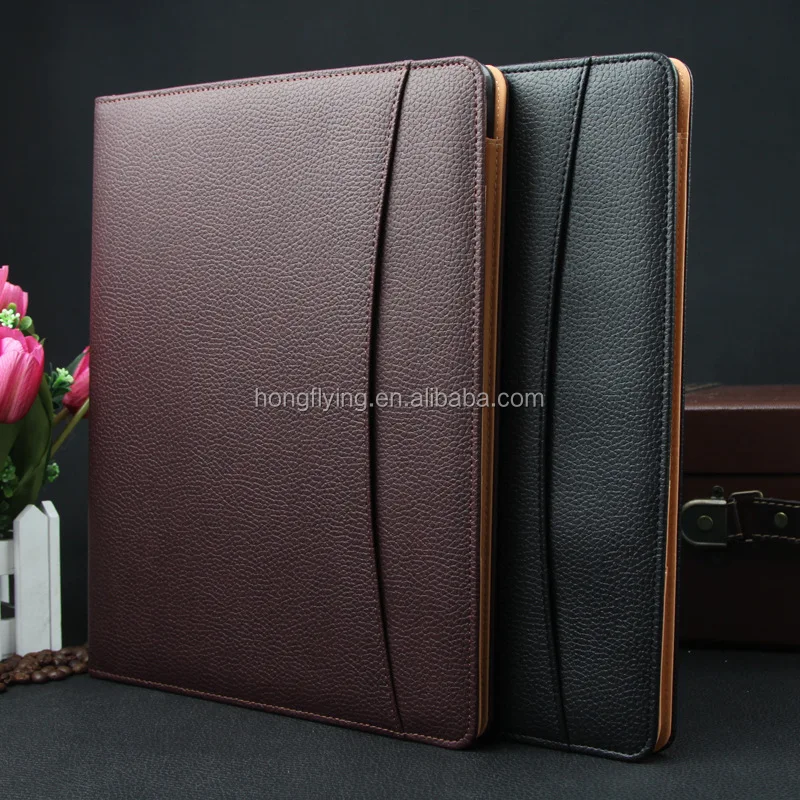 
Black flat file holder A4 paper PU office set 