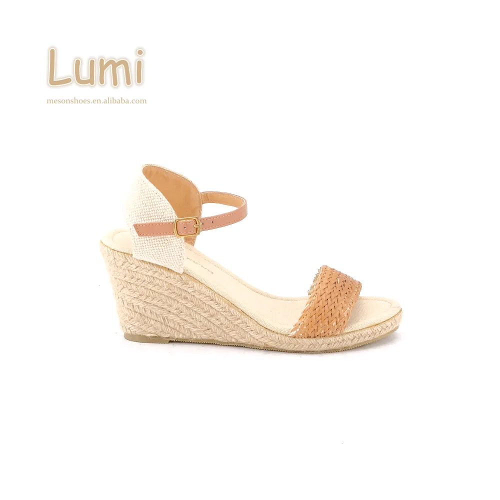 New Arrival Jute Platform Women Sandals Weave Strap Comfortable