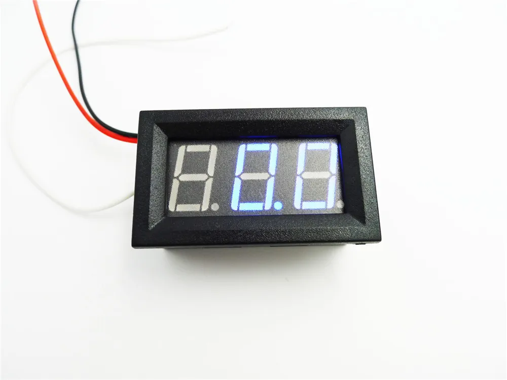 V27D Digital Voltmeter LED Panel 3-Digital Display DC 0-40V Voltage Meter 3 Wire 