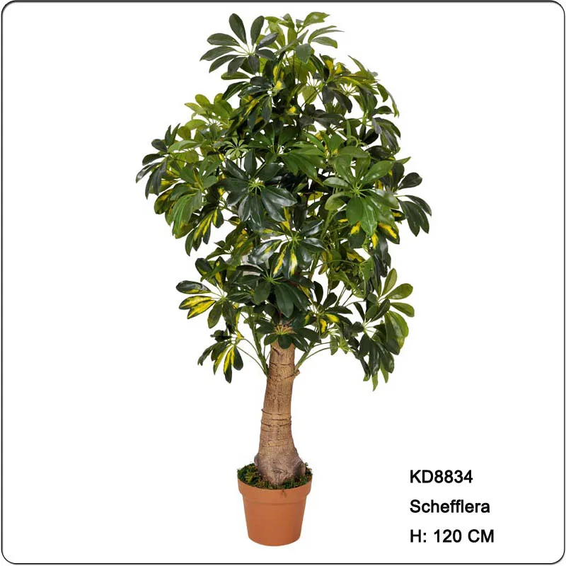 100% pe hand made baby schefflera artificial tree plant fake gre