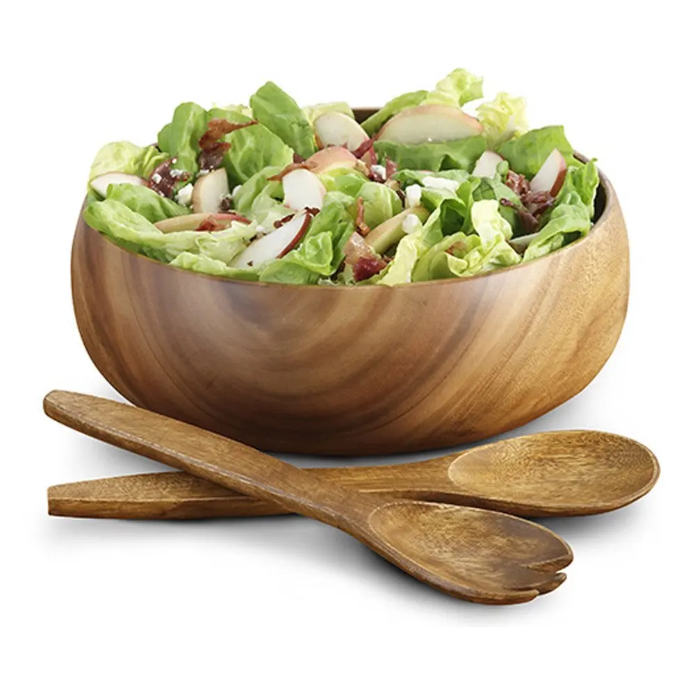 2018 Wholesale Salad Wooden Bowl Handmade Acacia Bowl Buy Salad Wooden Bowl,Salad Wooden Bowl
