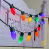 Indoor Outdoor Christmas LED C9 multi color ceramic mini bulb light led candle string light