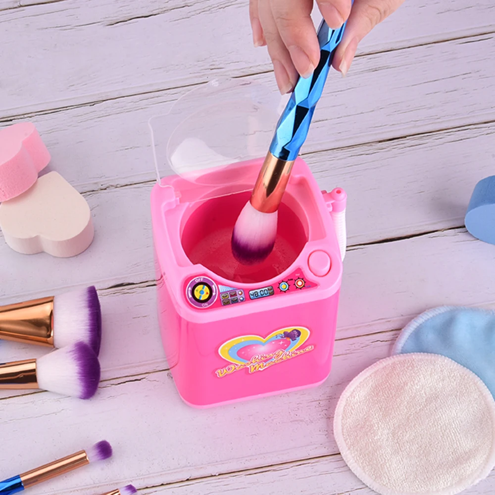 Mini Makeup Brush Electric Cleaner Cosmetic Powder Puff Washing Machine Washer Tool Simulation 6460