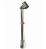 1/4 NPT Dual Head /Foot Chuck, Angled, Tire Tool, Air Chuck, Closed , Steel, Zinc Plated