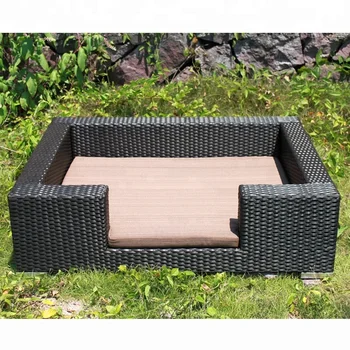 wicker outdoor dog bed