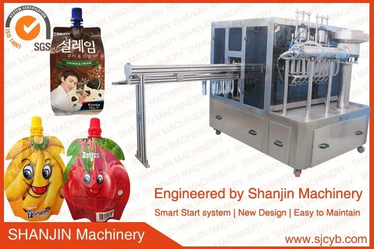 Semiauto Baby Food Spout Pouch Filling Sealing Machine With Shanghai