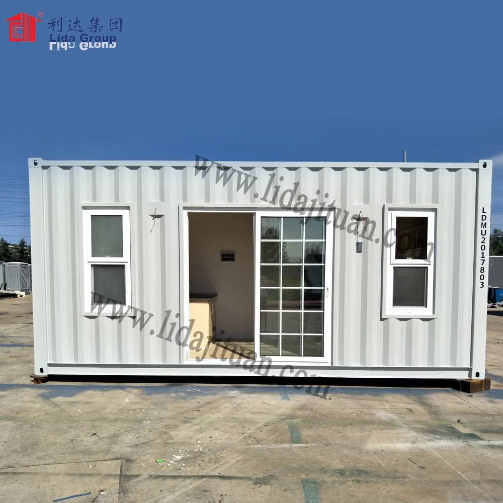 Latest building a shipping container cabin shipped to business used as booth, toilet, storage room-26
