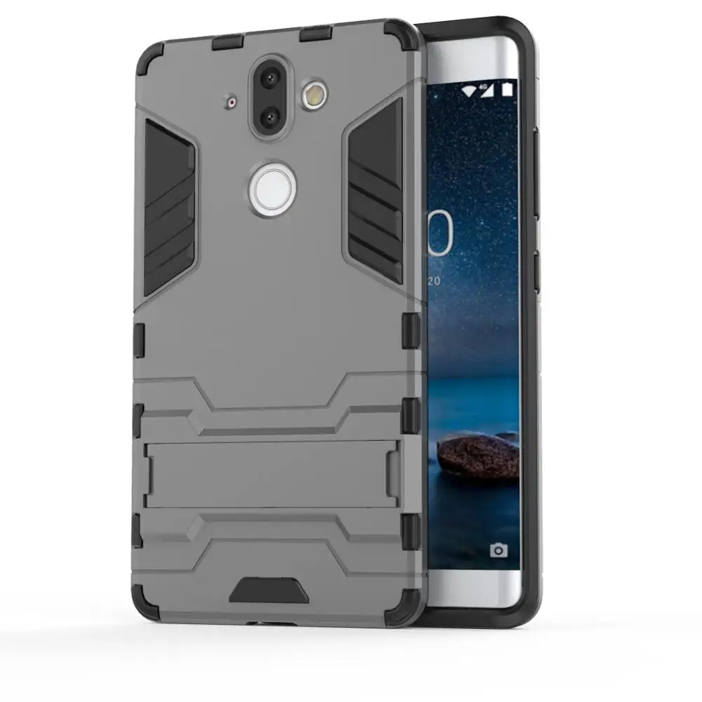 Hot sale shockproof hybrid case cover armor iron man Slim Armor TPU+PC phone case for Nokia 6 8 9
