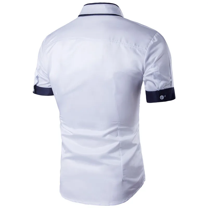 A3826 Pure Dri Fit Spread Collar Slim Fit Man Clothes Solid Blue Dress Shirts From Wholesale 