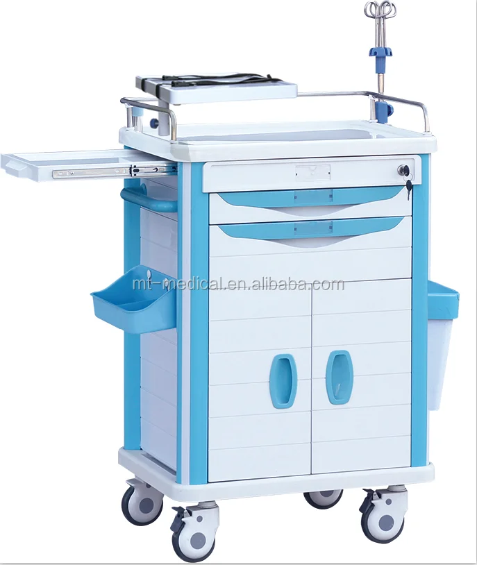 Hospital ABS and plastic emergency trolley