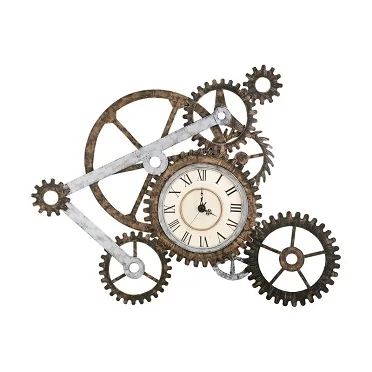 Oversized Vintage Rustic Industrial Age Metal Big Gear wall clocks 