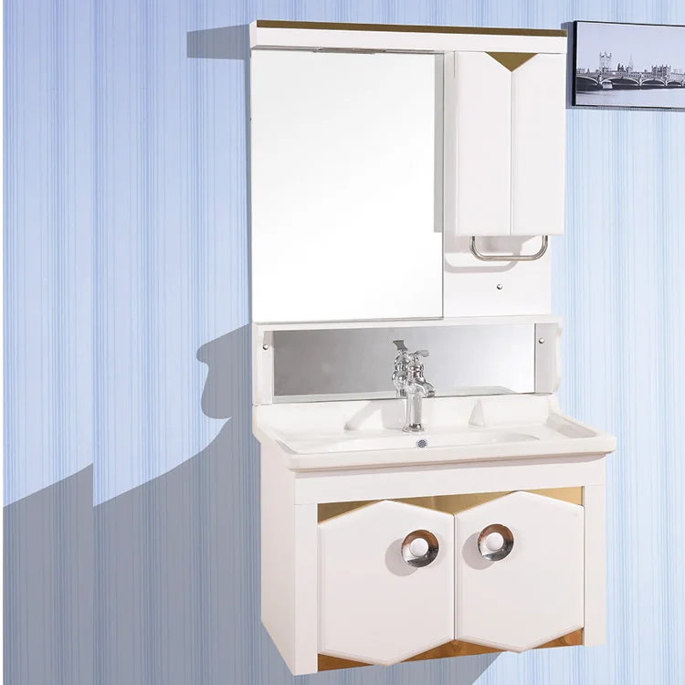 Modern Bathroom Vanity Hanging Corner Pvc Bathroom Cabinets With