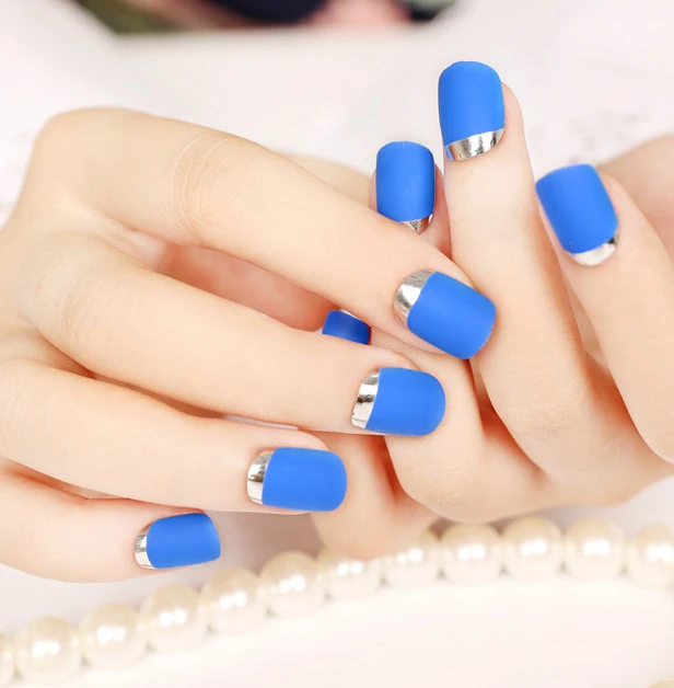 Wholesale popular artificial false nail solid matte nail tips press on nail