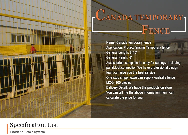 Standard-Bau-Kanadas Kanadas 60x150mm vorübergehender Zaun im Freien