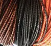 Good Quality Yiwu 2.5MM 3MM Round Colors Braided Bolo Leather Cord 100M/roll Black Coffee Colors