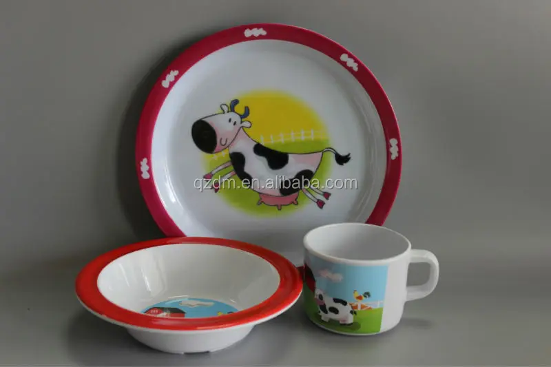 Christmas Promotion Gift Melamine Dinner Set For Kid
