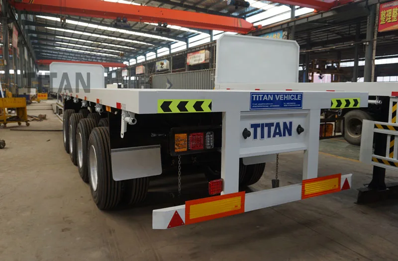 48 Foot 53 Foot 50 Ton 4axle Flatbed Container Semi Trailer With