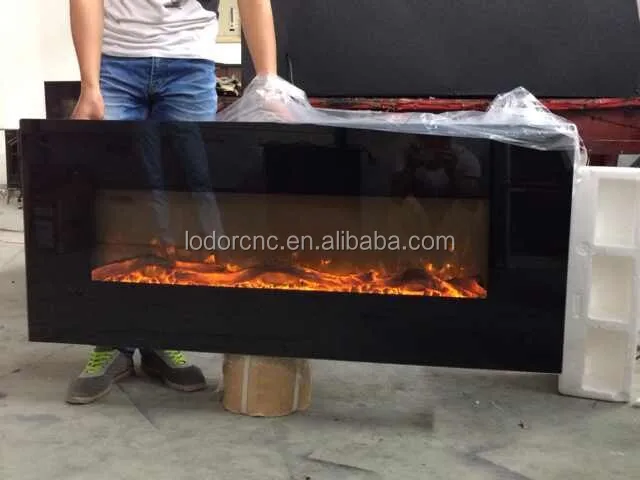 Wand dekor flamme gehärtetem glas elektrischen kamin elektrischer ...