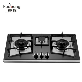 Built In Table Gas Hob 3 Burner Gas Cooktop Gas Cooking Burner