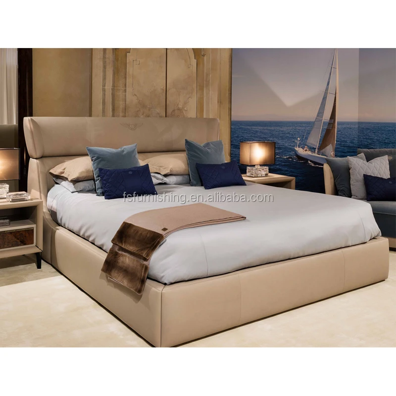 C1823 Fashion Brand Exclusive Luxurious Fine Handmade Hot Sell Off White Leather Bedroom Set Master King Size Home Furniture View C1823 Fashion Brand Exclusive Luxurious Bed For Bedroom Momoda Product Details From Foshan