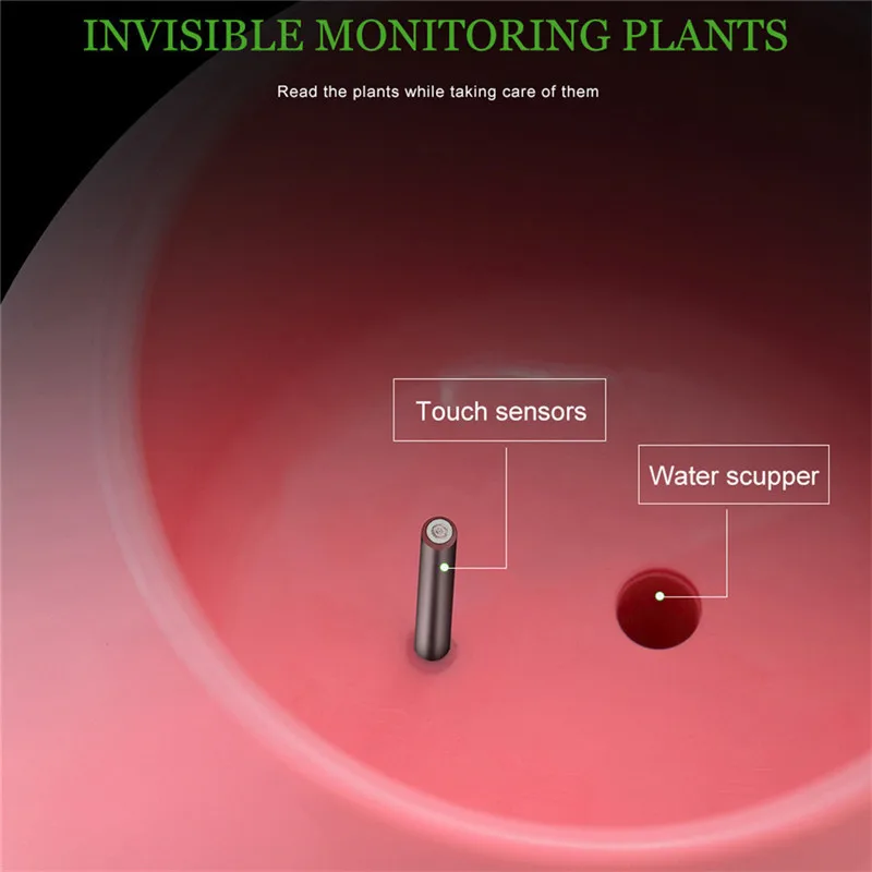 Hot Sale 2017 New Arrival Factory Supply LED Music Vase, Plant Smart Music Flowerpot Bluetooth Speaker Dancing Green