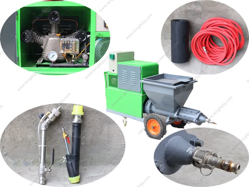 Automatic Wall Concrete Putty And Durable Stucco Plastering Spray